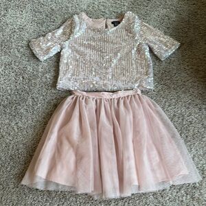 Zunie Pink Dance Matching Set with Tulle Skirts